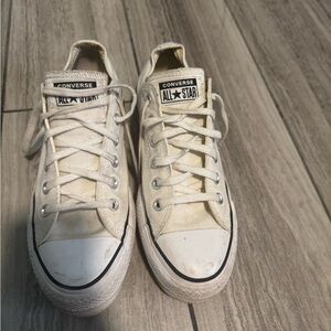 Converse All Star Cream Canvas Sneakers